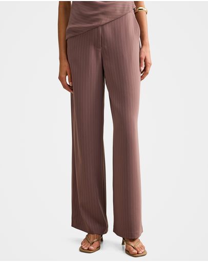 Mocha Pinstripe Set