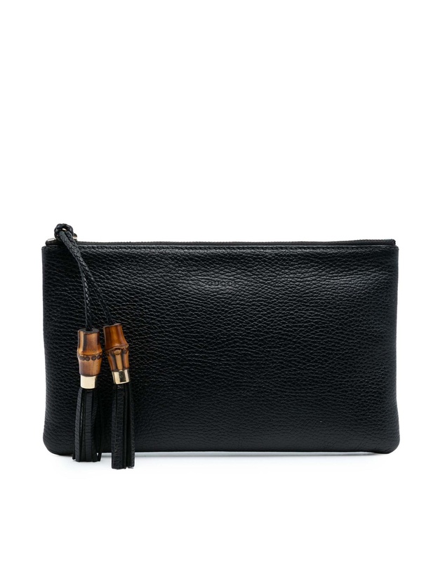 Pre-Loved by Azura Reborn - Pre-Loved Calfskin Bamboo Clutch