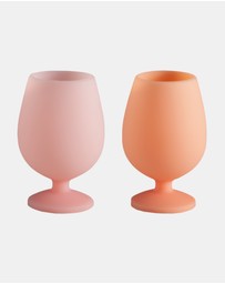 porter green - stemm silicone unbreakable wine glasses