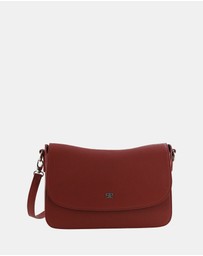 Pierre Cardin - Pierre Cardin Ladies Leather Flap Over Crossbody Bag