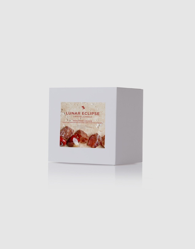 Silk Oil of Morocco - Lunar Eclipse Large Crystal Candle - Protection & Release
