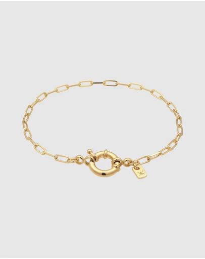Kuzzoi - ICONIC EXCLUSIVE - Classic Long Link Chain Bracelet in Gold-Plated 925 Sterling Silver