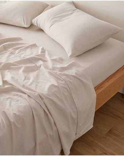 Sheet Society - Leo Washed Cotton Stripe Full Sheet Set