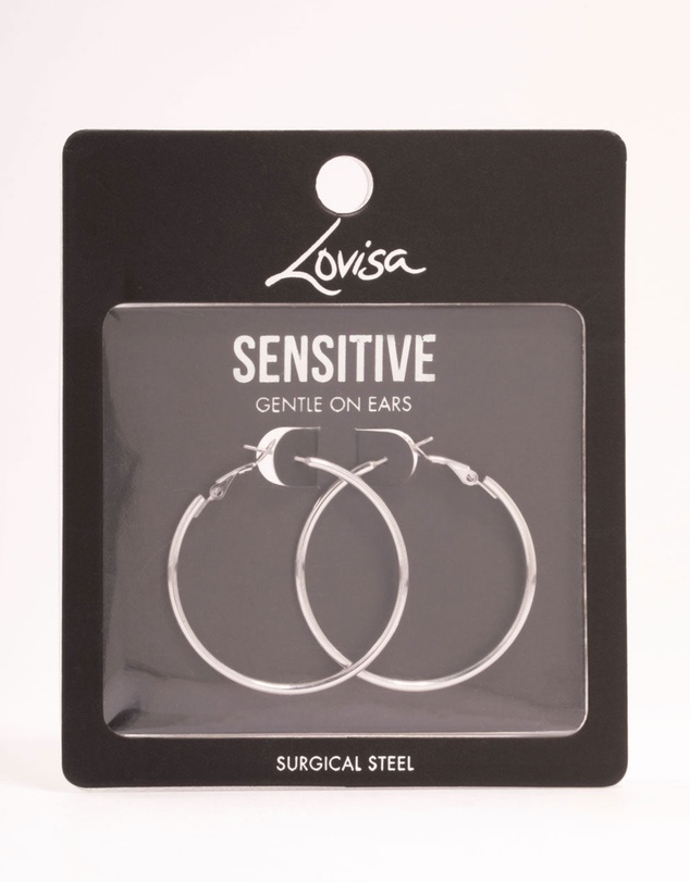 Lovisa - Surgical Steel Thin Hoop Earrings