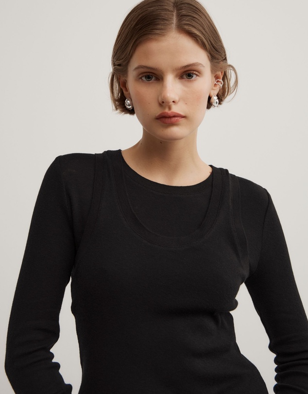 Witchery - Long Sleeve Overlay Top