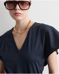 COS - Petal Sleeve Cotton Top