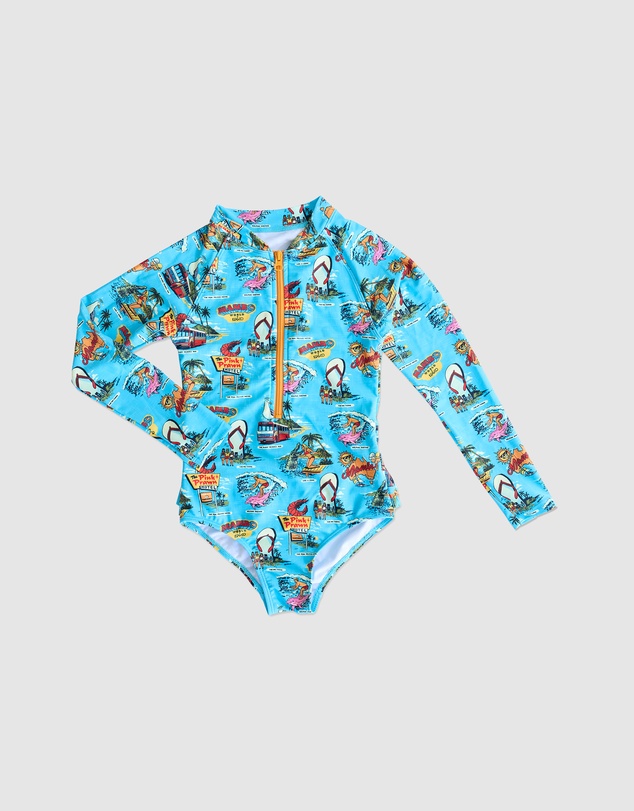 Kip&Co - KipCo x Mambo Mambo World Long Sleeve Bathers - Babies-Teens