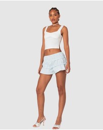 EDIKTED - Kalila Tiered Ruffle Shorts