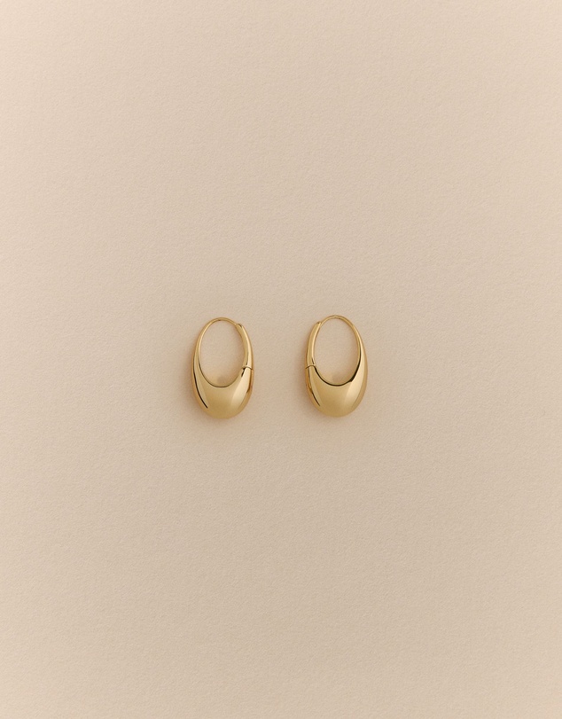 Trenery - Etty Teardrop Hoops in Gold