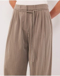 Calli - Rhode Pinstripe Wide Leg Pants