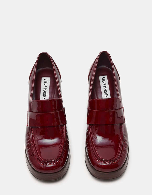 Steve Madden - Munday Wine Leather Loafers