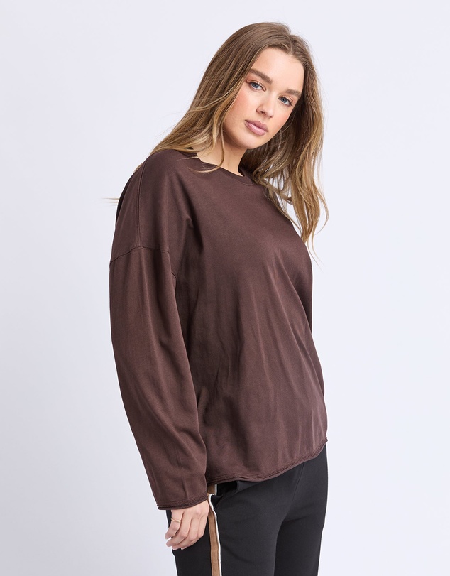 Foxwood - Knock Off Long Sleeve Tee Coffee