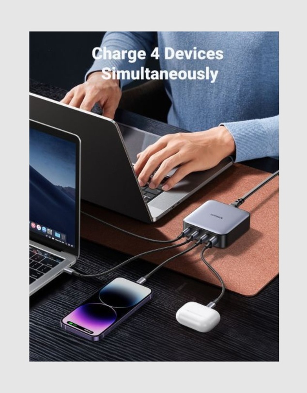 Ugreen - UGREEN Nexode 100W USB C GaN Charger-4 Ports Wall Charger
