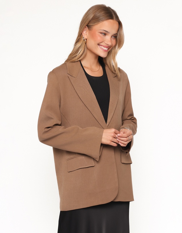 Petal & Pup - Tove Tie Back Blazer - Tan