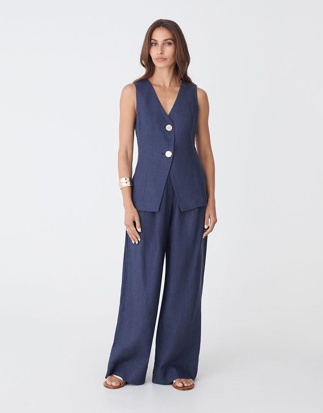 Forcast - Ami V-Neck Linen Vest