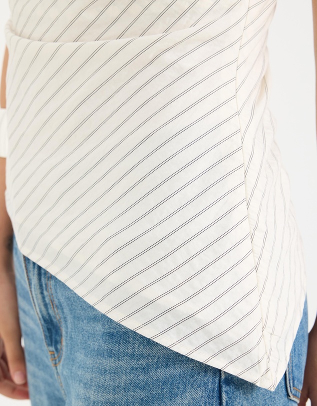 Calli - Frankie Stripe Cowl Neck Top