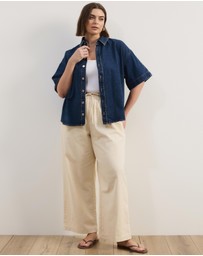 Atmos&Here Curvy - Mona SS Denim Shirt