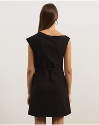 Atmos&Here - Luka Slash Neck Mini Ponte Dress
