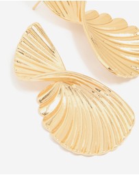Lovisa - Waterproof Gold Plated Stainless Steel Twisted Textured Stud Earrings