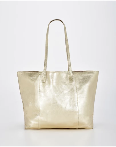 Cobb & Co - Elara Metallic Leather Tote
