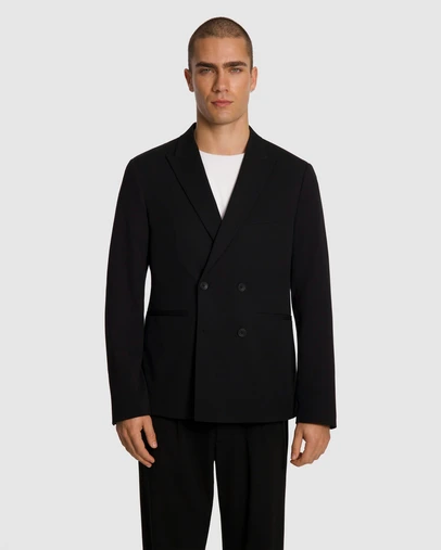 yd. - Brooks Double Breasted Relaxed Blazer
