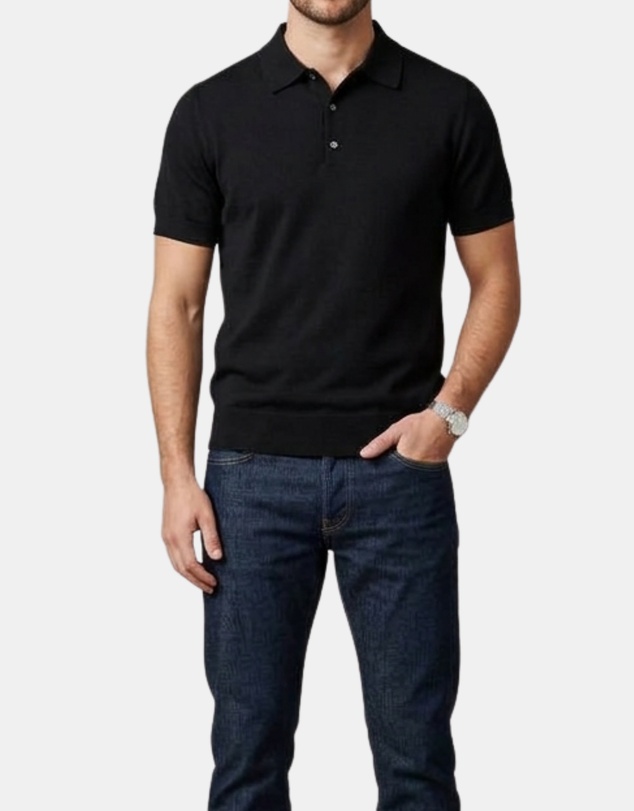 Henry Bucks - McKinnon & Co Cotton Silk Button Polo