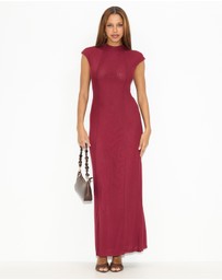 Dazie - Premiere Mesh Cap Sleeve Maxi Dress