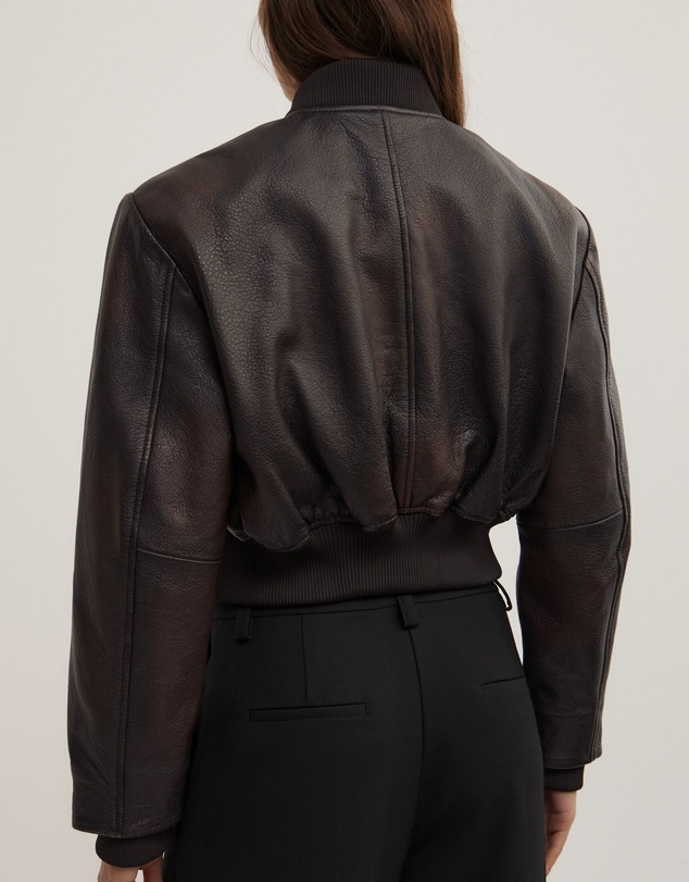 Witchery - Crop Burnished Bomber Jacket