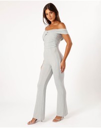 Petal & Pup - Sharnie Off Shoulder Jumpsuit - Silver