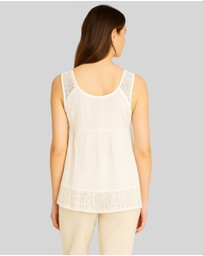 KAJA Clothing - Mariam Top Non-Sleeves White
