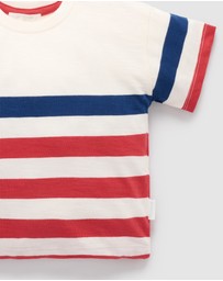 Purebaby - Striped Oversized Tee -Kids-Babies
