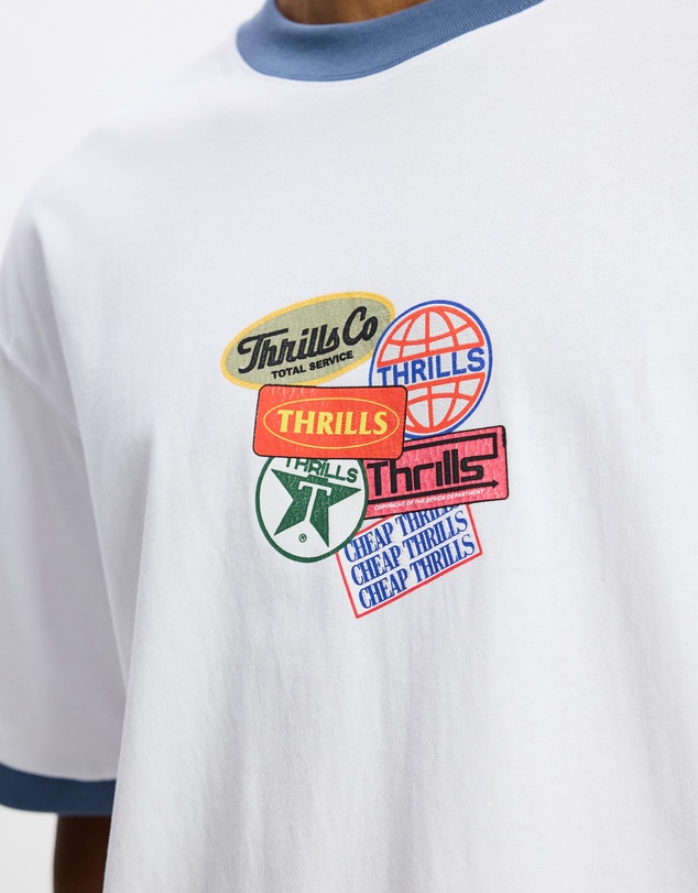 Thrills - Total Service Box Fit Oversized Cropped Ringer Tee