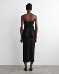 COS - Sheer-Detail Knitted Midi Skirt