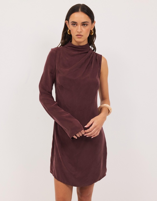 Calli - Sadie Cupro Draped Mini Dress
