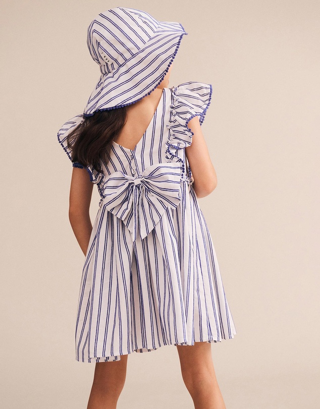 Huxbaby - Ocean Stripe Bow Back Dress - ICONIC EXCLUSIVE - Babies-Teens
