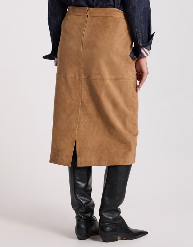 David Lawrence - Tanzie Suede Pencil Skirt
