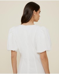 The Fated - Lucy Puff Sleeve Midi Dress