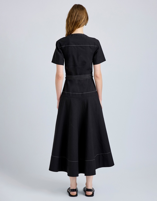 Proenza Schouler White Label - Elizabeth Dress In Solid Cotton Linen