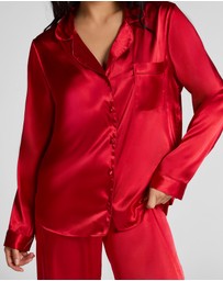 Hunkemoller - PJ LS Satin Minimal