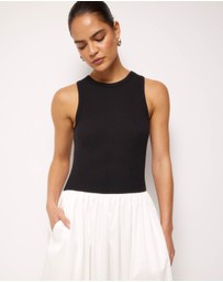 AERE - Avalon Bubble Hem Midi Dress