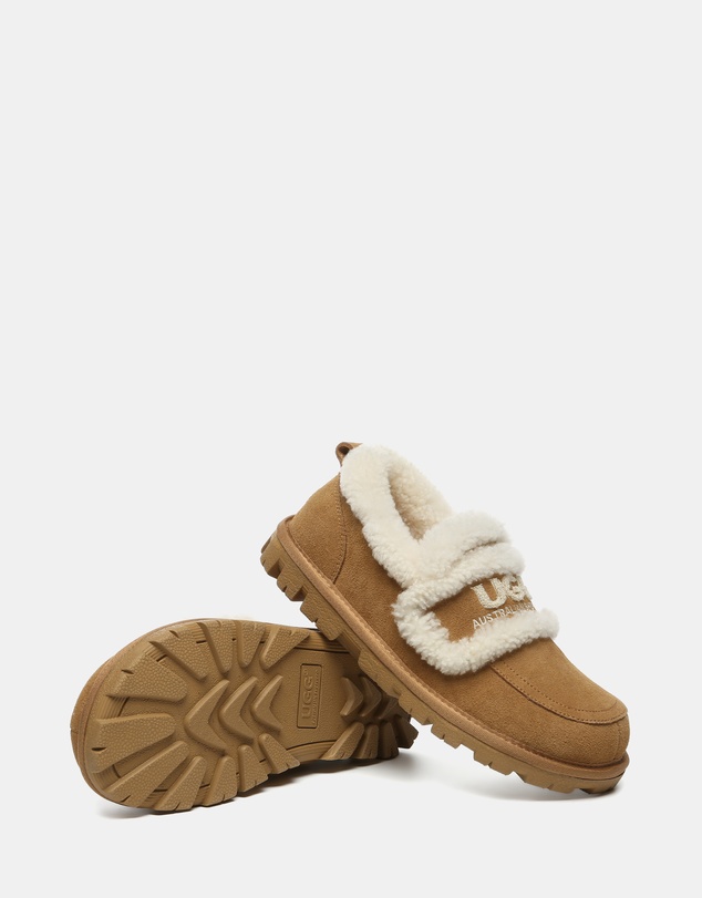 EVERAU - Australian Shepherd Ugg Rilee Loafer Cow Suede Upper House Shoes
