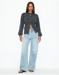 Dazie - Last Call Cinched Knit Cardigan