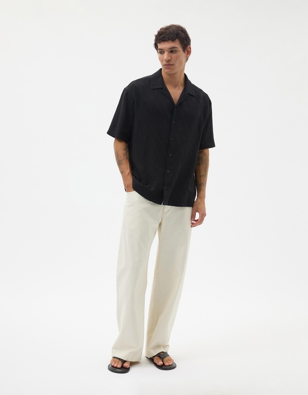 AERE - Textured Camp Collar Shirt