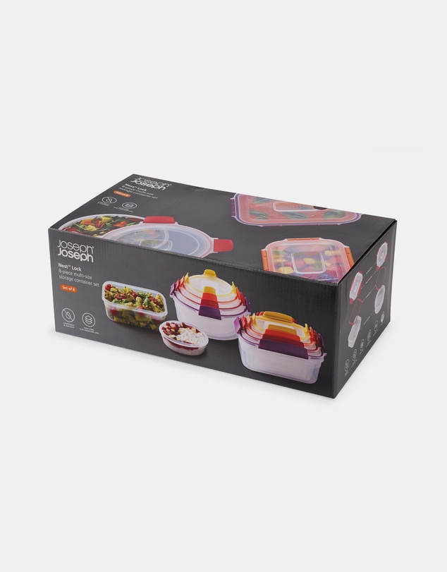 Joseph Joseph - Nest™ Lock 8-piece Multi-size Storage Container Set (Multicolour)