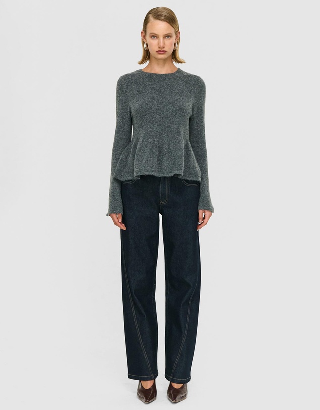 Staple the Label - Noelle Peplum Knit Top
