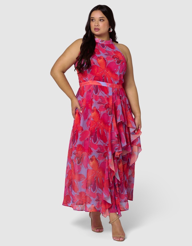 Pink Dusk by Curve Project - Kiss Kiss Maxi Dress