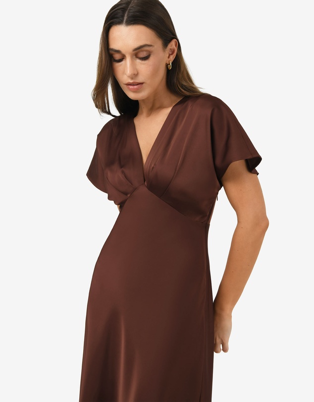 Forcast - Catalina V-Neck Satin Dress