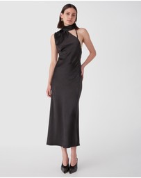 MISHA - Elania Satin Midi Dress