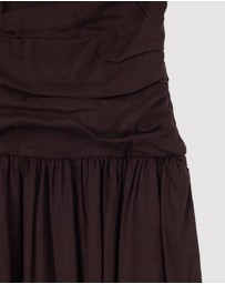 Revibe - Repaired Shona Joy Brooks Off Shoulder Maxi Dress - AU 6
