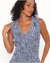 Petal & Pup - Kirrilee Maxi Dress - Blue Stripe